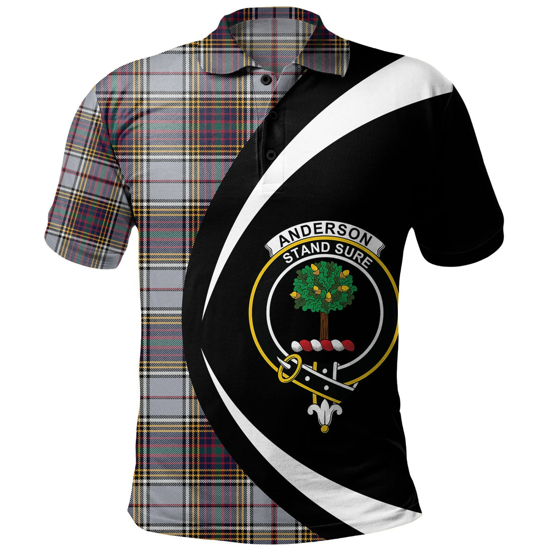 Anderson Ross Modern Clan Badge Tartan Polo Shirt Circle Style Personalized