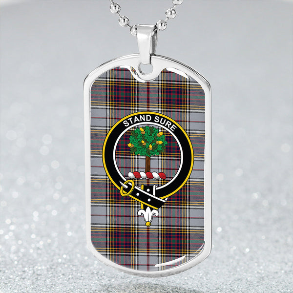 Anderson Ross Modern Clan Badge Classic Tartan Dog Tag Necklace