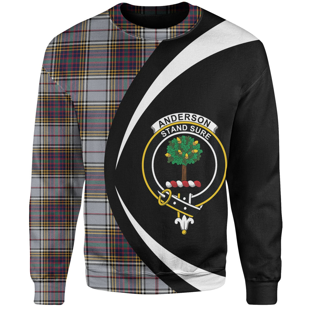 Anderson Ross Modern Clan Badge Tartan Sweatshirt Circle Style Personalized