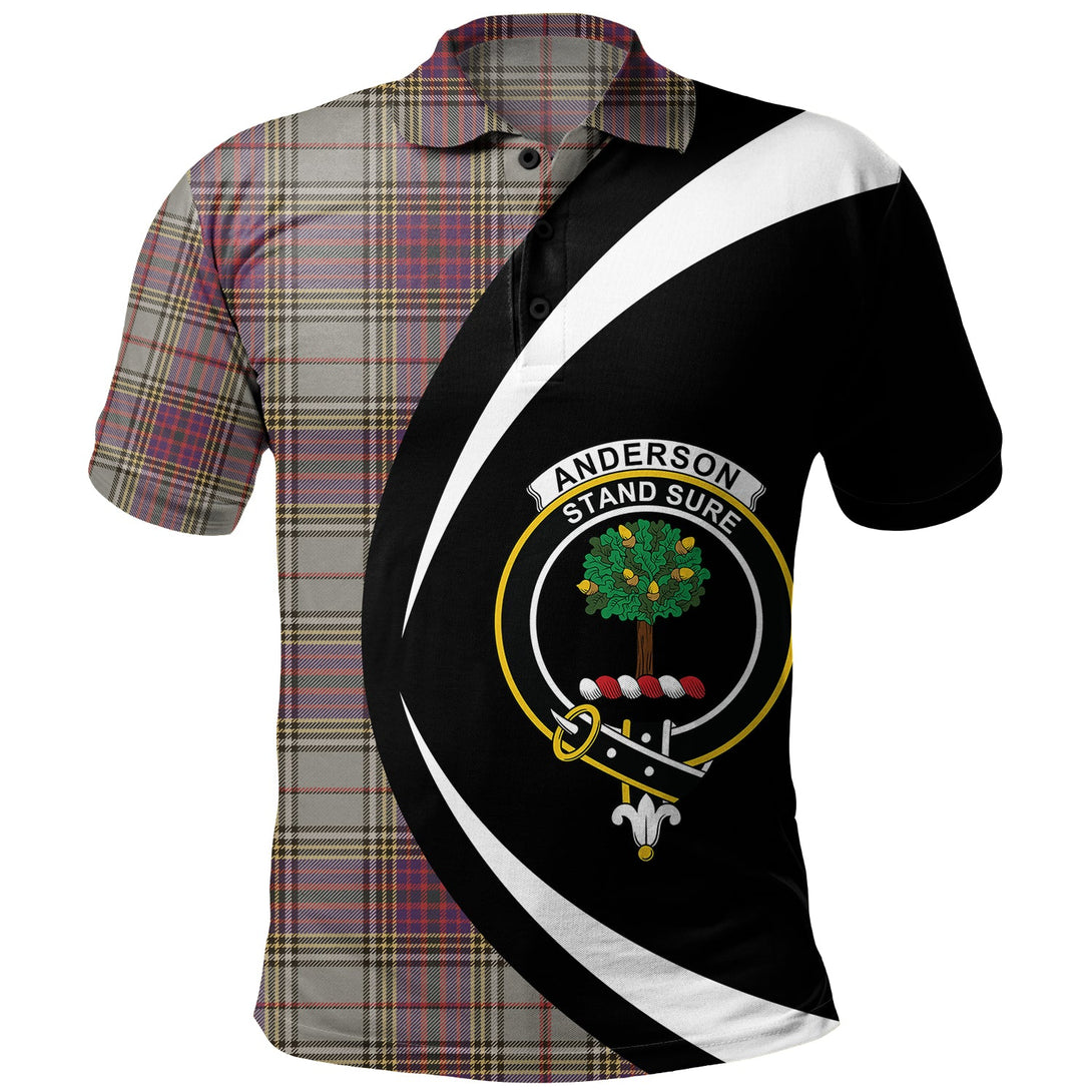 Anderson Ross Weathered Clan Badge Tartan Polo Shirt Circle Style Personalized