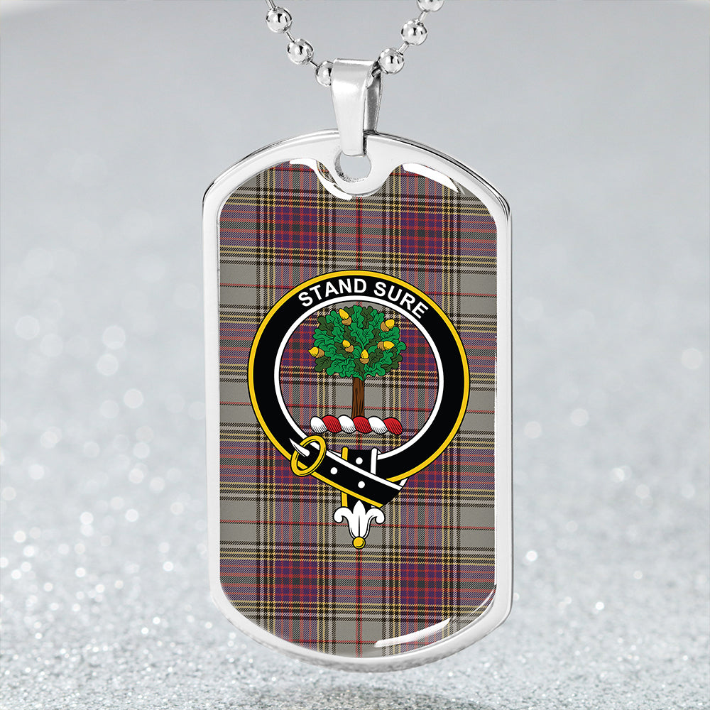 Anderson Ross Weathered Clan Badge Classic Tartan Dog Tag Necklace