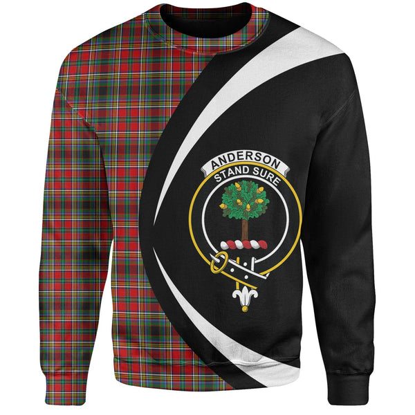 Anderson of Arbrake Clan Badge Tartan Sweatshirt Circle Style Personalized