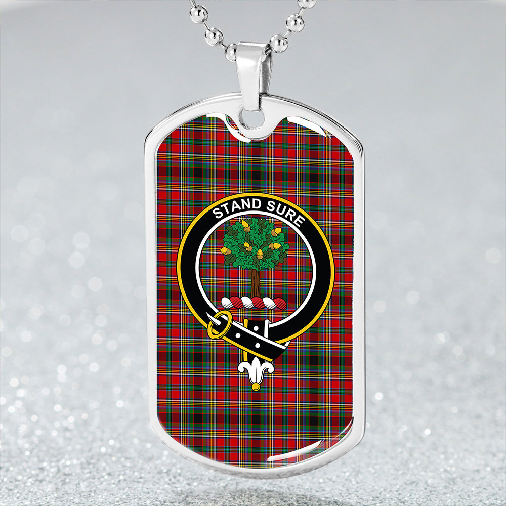 Anderson of Arbrake Clan Badge Classic Tartan Dog Tag Necklace