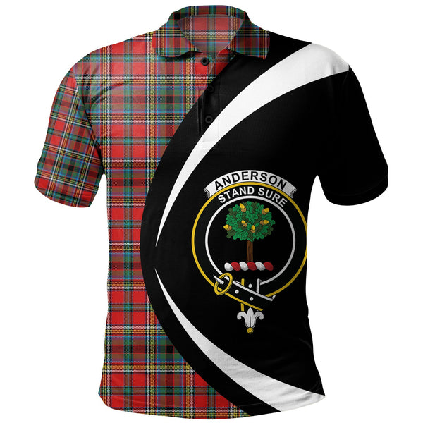 Anderson of Ardbrake Clan Badge Tartan Polo Shirt Circle Style Personalized