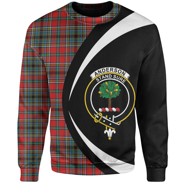 Anderson of Ardbrake Clan Badge Tartan Sweatshirt Circle Style Personalized