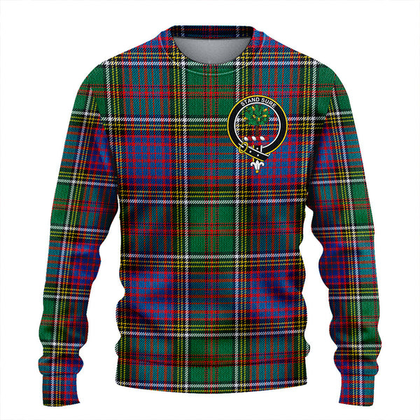 Anderson of Kinneddar Hunting Weathered Clan Badge Tartan Knitted Sweater