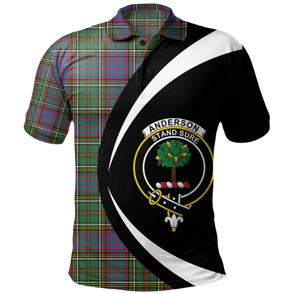 Anderson of Kinneddar Hunting Clan Badge Tartan Polo Shirt Circle Style Personalized