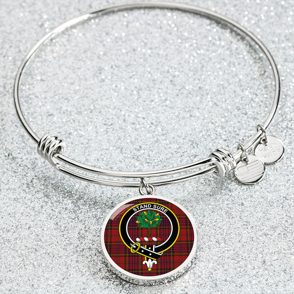 Anderson of Kinneddar Red Modern Clan Badge Tartan Classic Circle Bangle