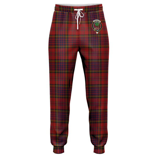 Anderson of Kinneddar Red Modern Clan Badge Tartan Jogger Pants