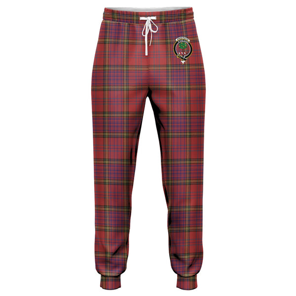 Anderson of Kinneddar Red Weathered Clan Badge Tartan Jogger Pants