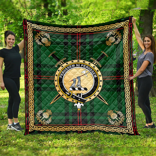 Anstruther Clan Badge Tartan Premium Quilt Celtic Shield