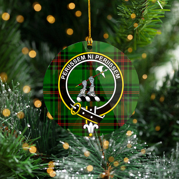 Anstruther Clan Badge Tartan Plastic Christmas Ornaments