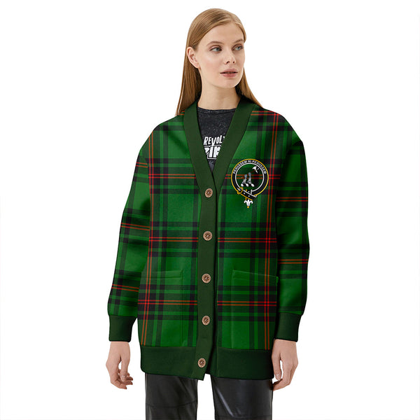 Anstruther Clan Badge Tartan V-neck Cardigan