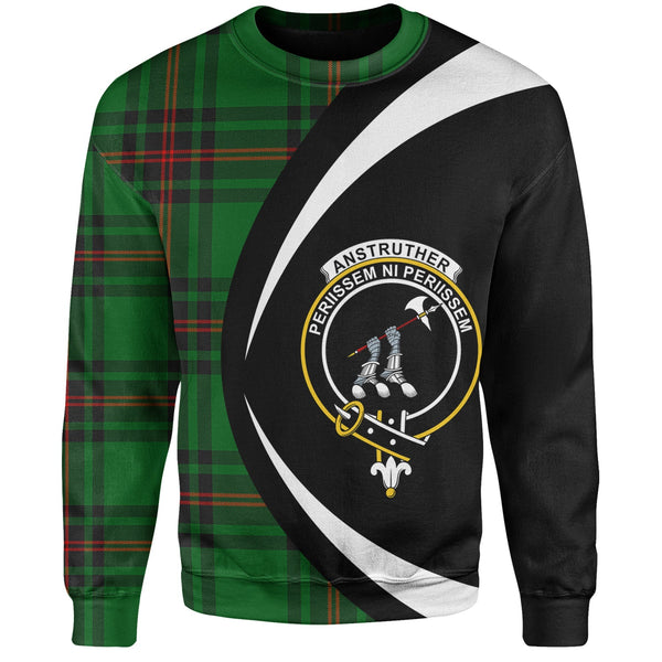 Anstruther Clan Badge Tartan Sweatshirt Circle Style Personalized