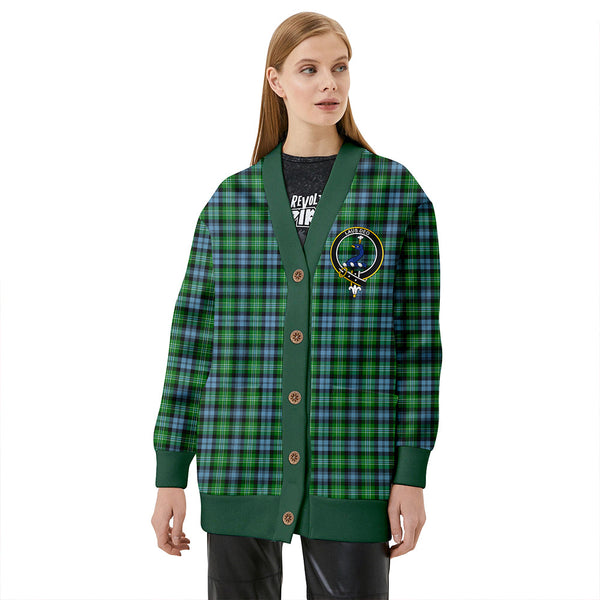 Arbuthnot Ancient Clan Badge Tartan V-neck Cardigan