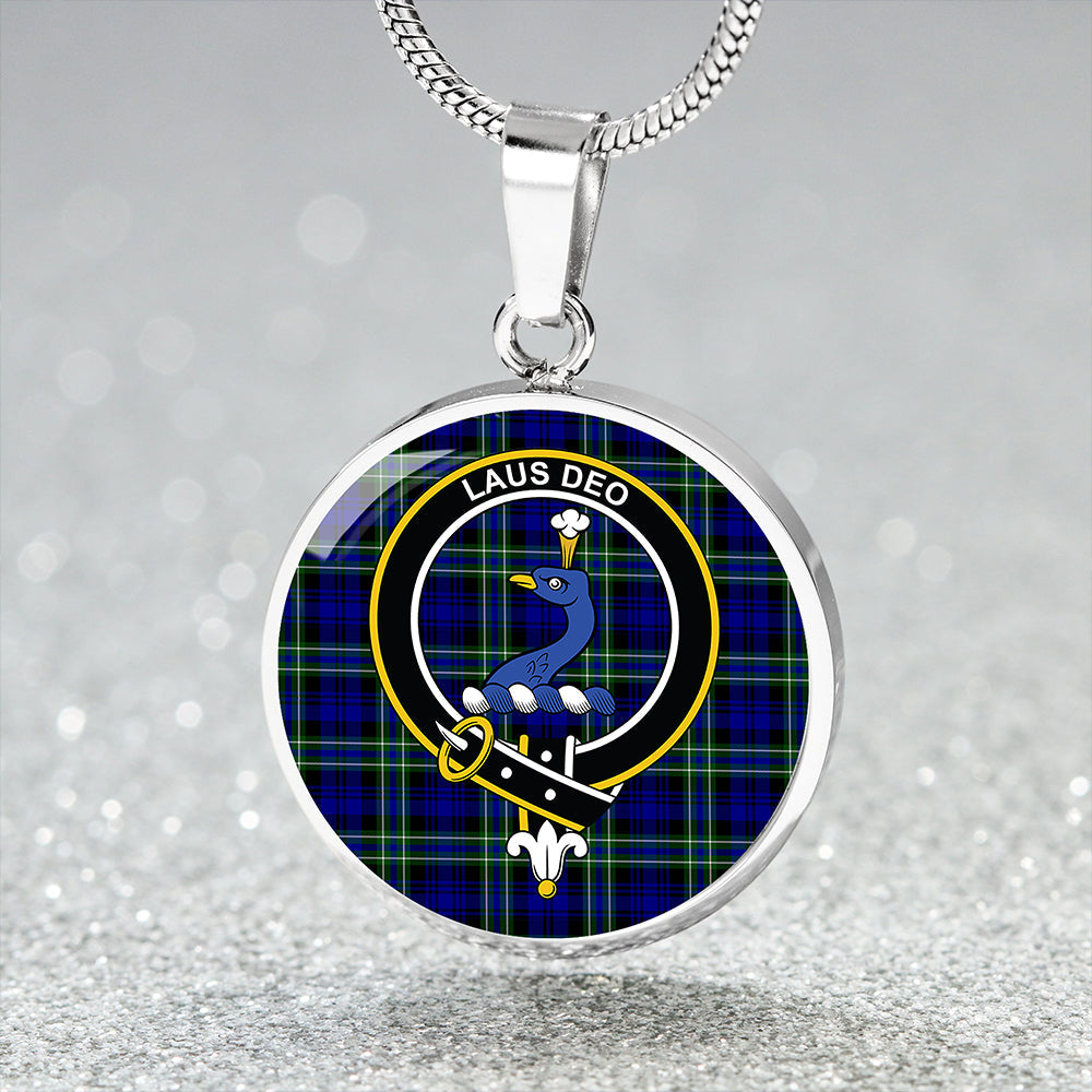 Arbuthnot Modern Clan Badge Tartan Classic Circle Necklace