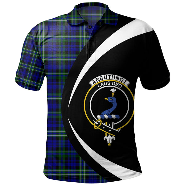 Arbuthnot Modern Clan Badge Tartan Polo Shirt Circle Style Personalized