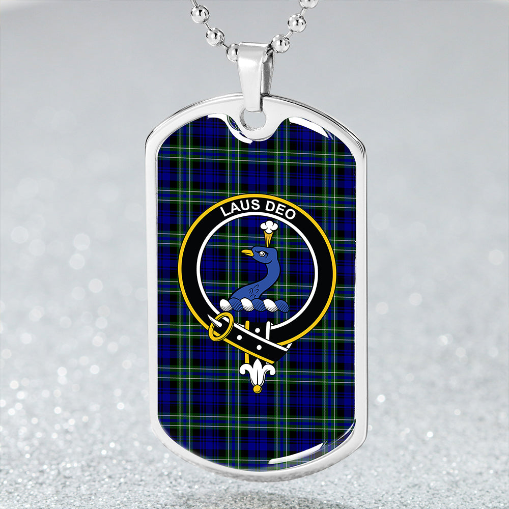 Arbuthnot Modern Clan Badge Classic Tartan Dog Tag Necklace