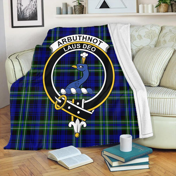 Arbuthnot Modern Tartan Crest Premium Blanket