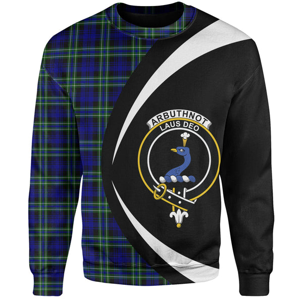 Arbuthnot Modern Clan Badge Tartan Sweatshirt Circle Style Personalized