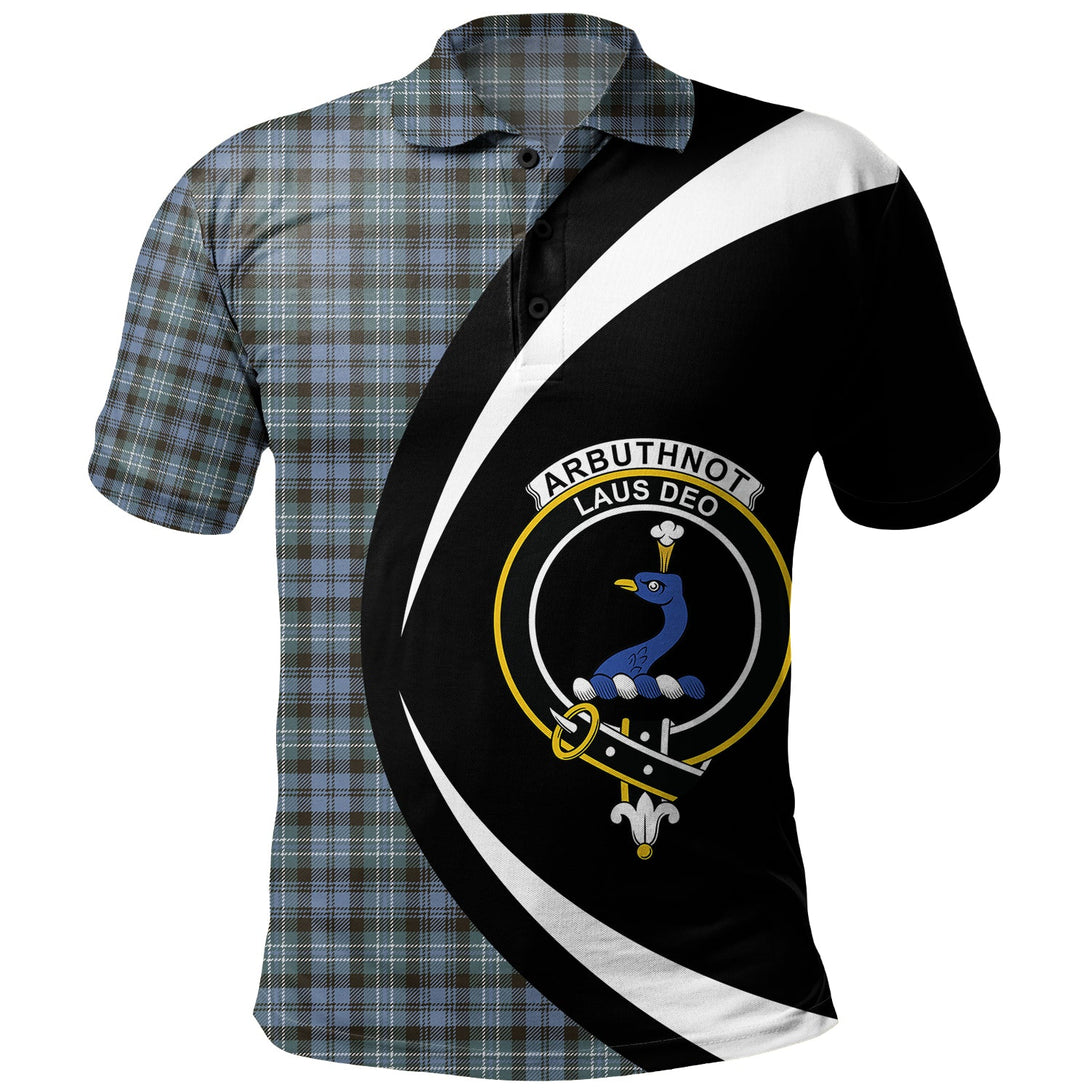 Arbuthnot Weathered Clan Badge Tartan Polo Shirt Circle Style Personalized