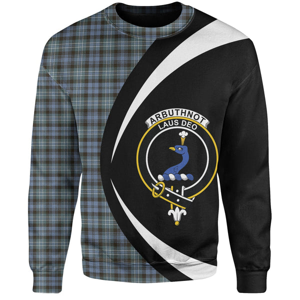 Arbuthnot Weathered Clan Badge Tartan Sweatshirt Circle Style Personalized