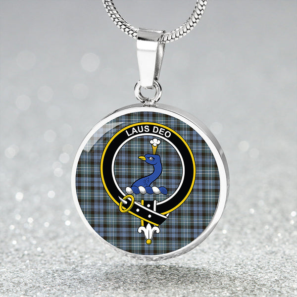 Arbuthnot Weathered Clan Badge Tartan Classic Circle Necklace