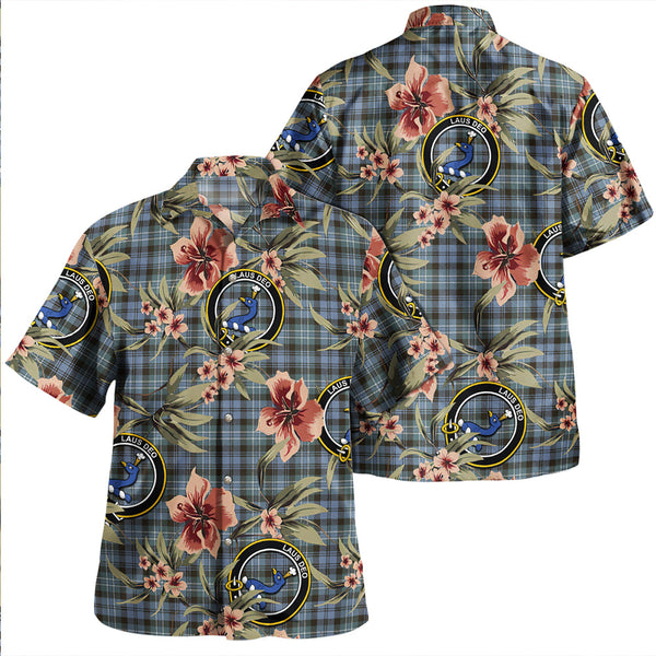 Arbuthnot Weathered Clan Badge Tartan Aloha Hawaiian Shirt Tropical Old Style