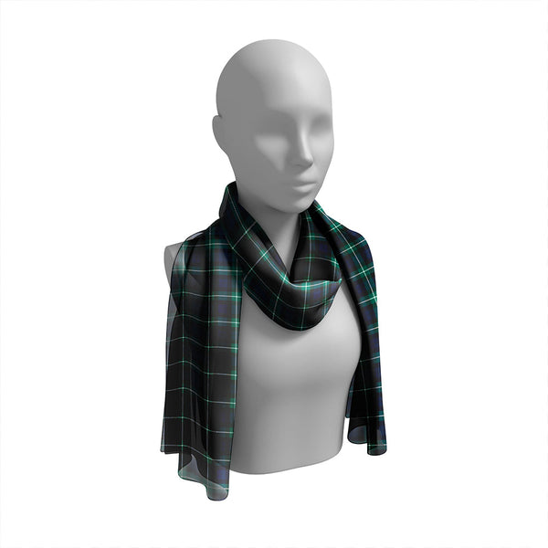 Argyle Campbell Modern Tartan Classic Silk Habotai Long Scarf