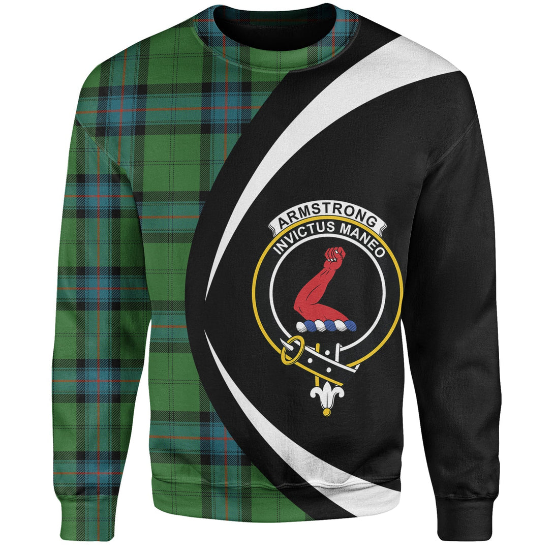 Armstrong Ancient Clan Badge Tartan Sweatshirt Circle Style Personalized