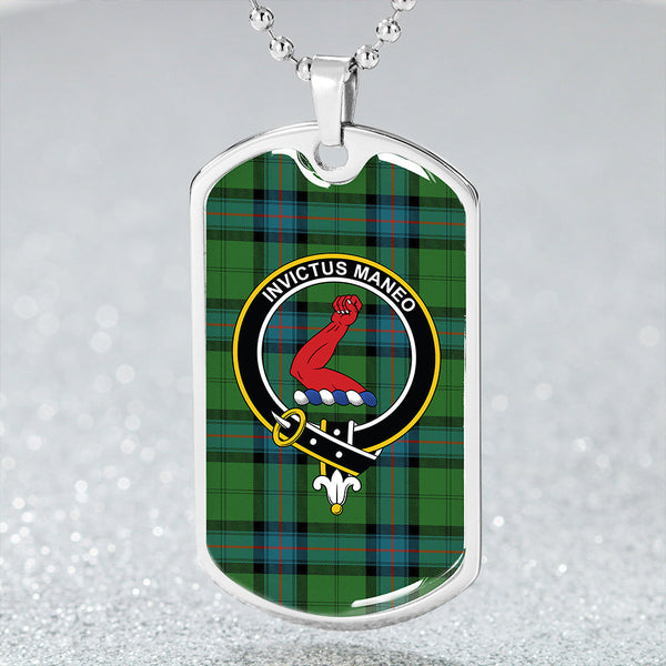 Armstrong Ancient Clan Badge Classic Tartan Dog Tag Necklace