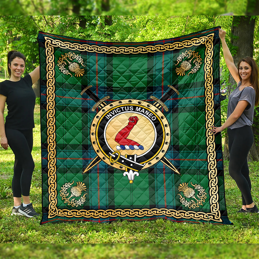 Armstrong Ancient Clan Badge Tartan Premium Quilt Celtic Shield