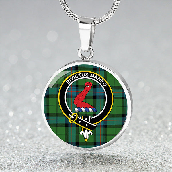 Armstrong Ancient Clan Badge Tartan Classic Circle Necklace