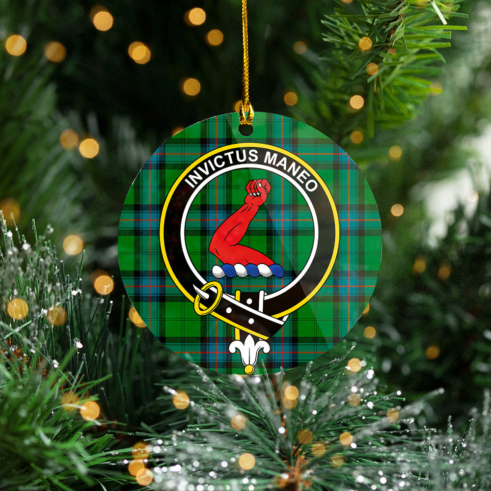 Armstrong Ancient Clan Badge Tartan Plastic Christmas Ornaments