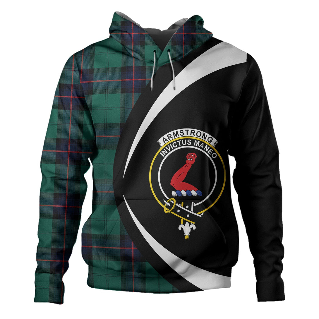 Armstrong Modern Clan Badge Tartan Hoodie Circle Style