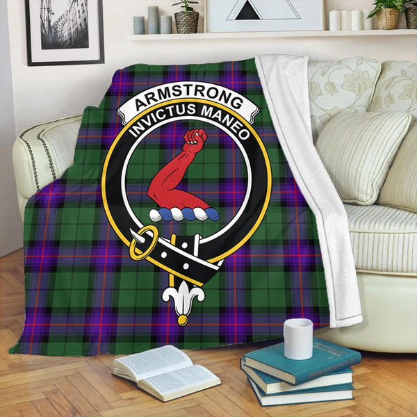 Armstrong Modern Tartan Crest Premium Blanket