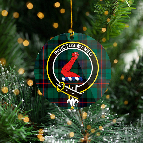 Armstrong Modern Clan Badge Tartan Plastic Christmas Ornaments