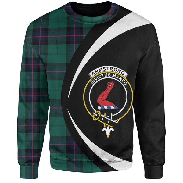 Armstrong Modern Clan Badge Tartan Sweatshirt Circle Style Personalized