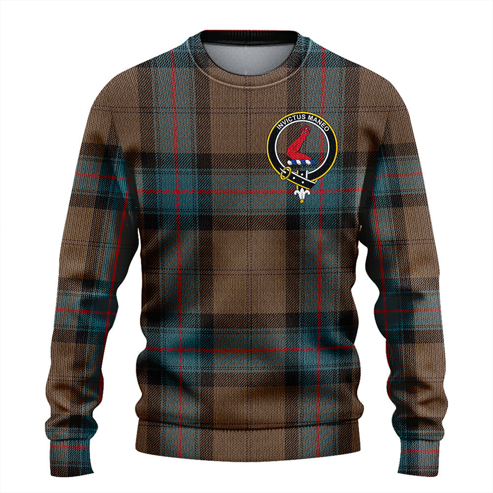 Armstrong Weathered Clan Badge Tartan Knitted Sweater