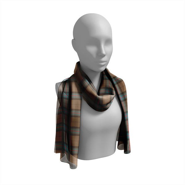 Armstrong Weathered Tartan Classic Silk Habotai Long Scarf