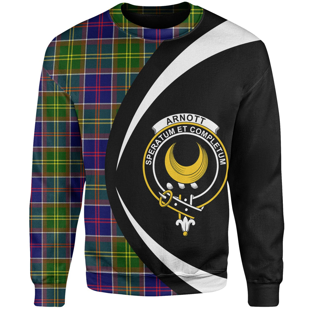 Arnott Clan Badge Tartan Sweatshirt Circle Style Personalized