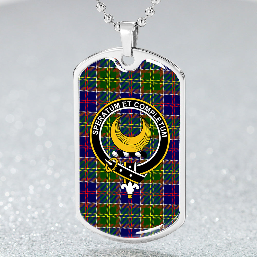 Arnott Clan Badge Classic Tartan Dog Tag Necklace