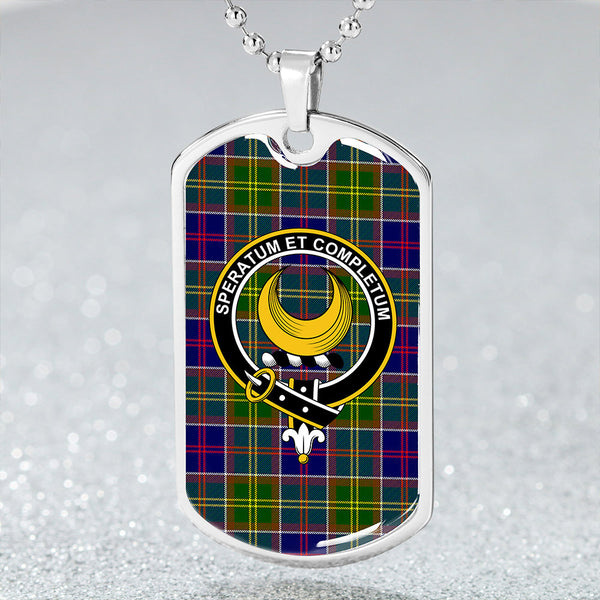 Arnott Clan Badge Classic Tartan Dog Tag Necklace