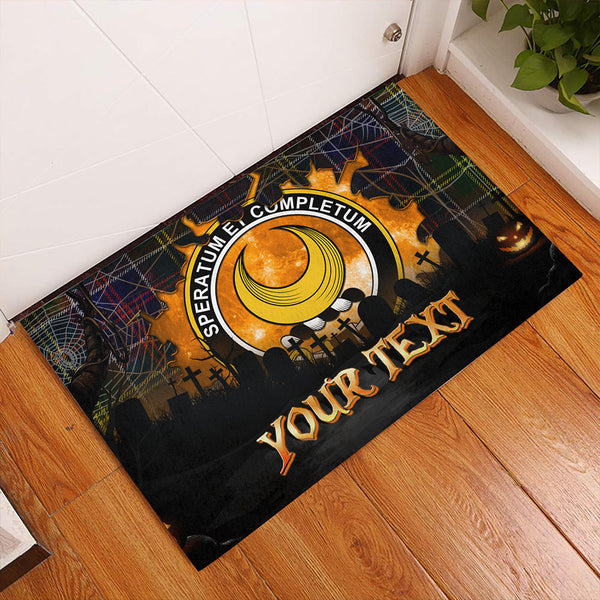 Arnott Clan Badge Tartan Personalize Doormat Happy Halloween Style