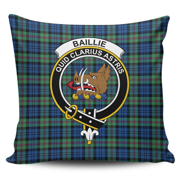 Baillie Ancient Tartan Classic Crest Pillow Cover