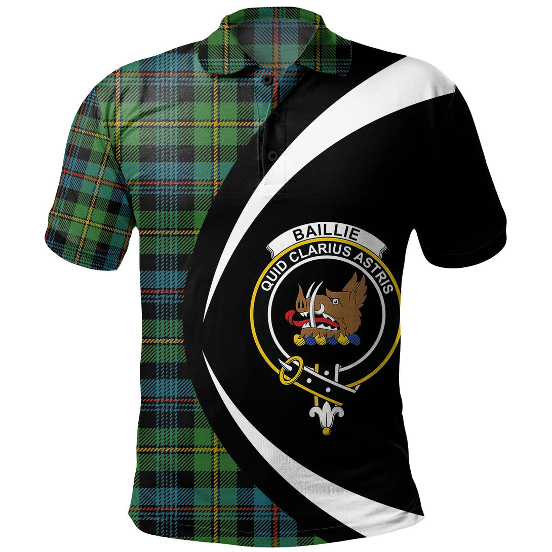 Baillie Ancient Clan Badge Tartan Polo Shirt Circle Style Personalized