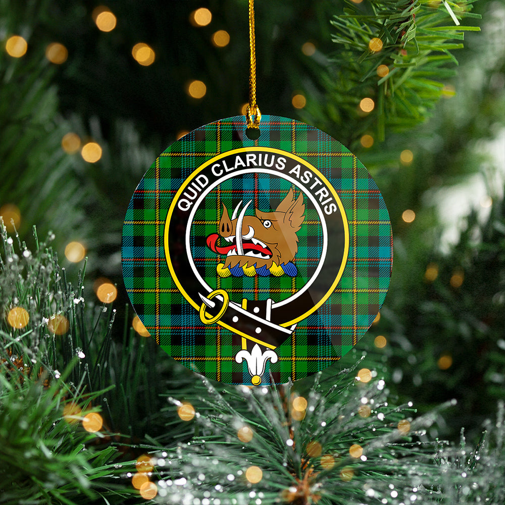 Baillie Ancient Clan Badge Tartan Plastic Christmas Ornaments