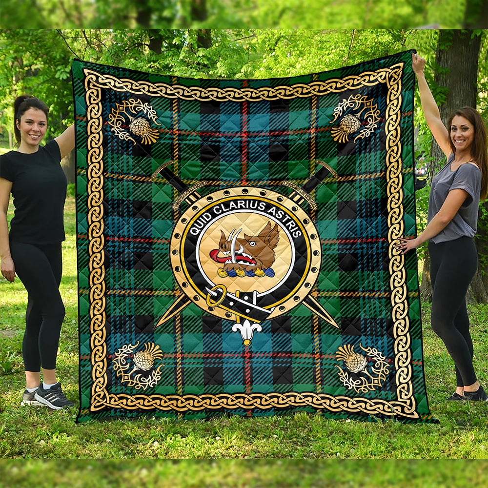 Baillie Ancient Clan Badge Tartan Premium Quilt Celtic Shield