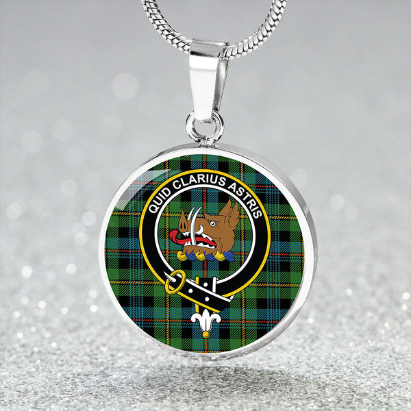 Baillie Ancient Clan Badge Tartan Classic Circle Necklace