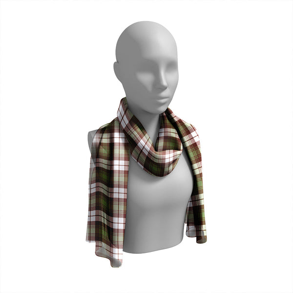 Baillie Dress Weathered Tartan Classic Silk Habotai Long Scarf